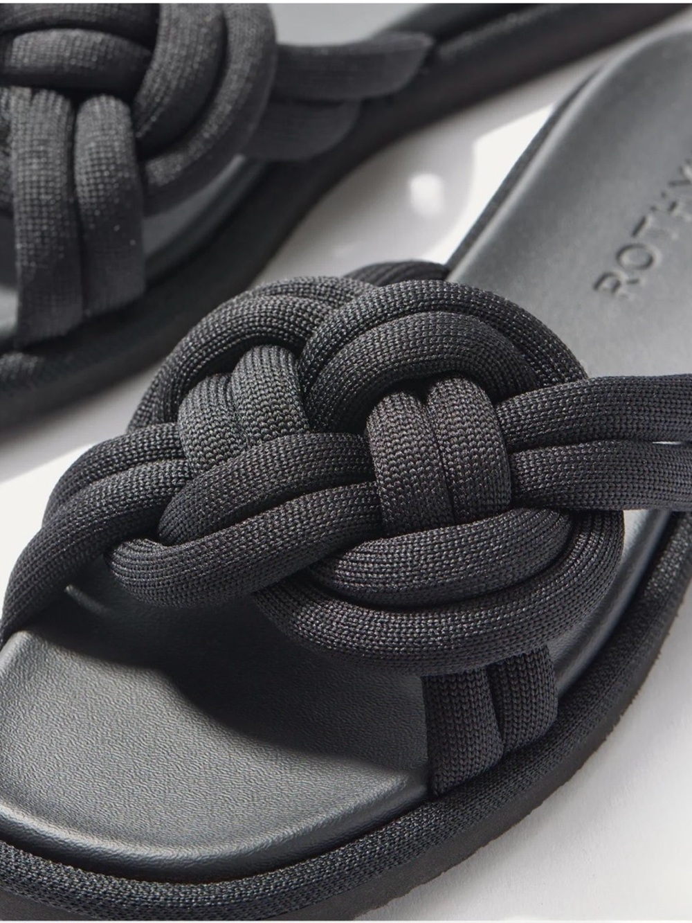 ROTHY’S, Women’s Black Knotted Summer Sandals, Size 9, NWOB - Picture 4 of 14